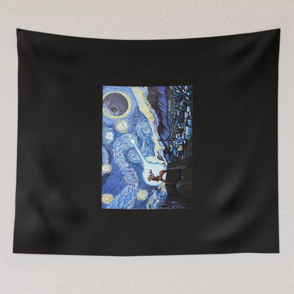 Item preview, Goku Vs Death Star Starry Night Van Gogh Poster designed and sold by WeraWWieczorek.