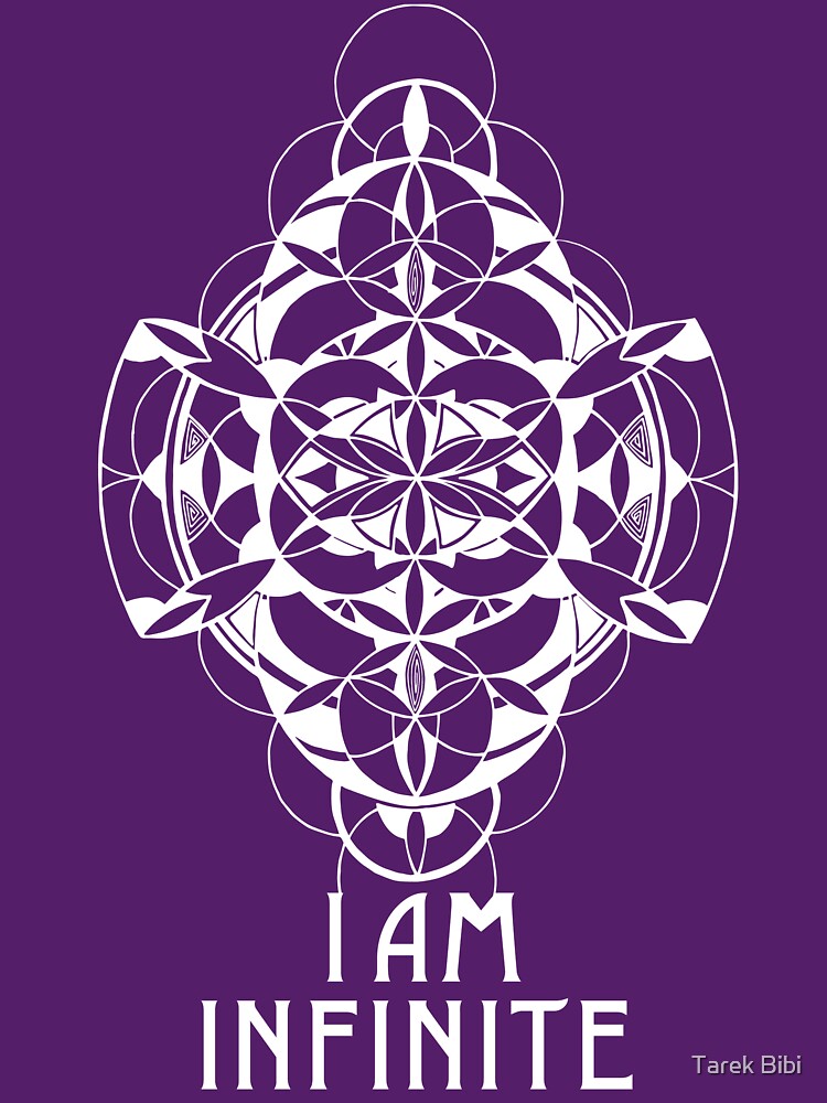 Thumbnail 3 of 3, Fitted Scoop T-Shirt, I AM INFINITE (design in white) designed and sold by EEL84.