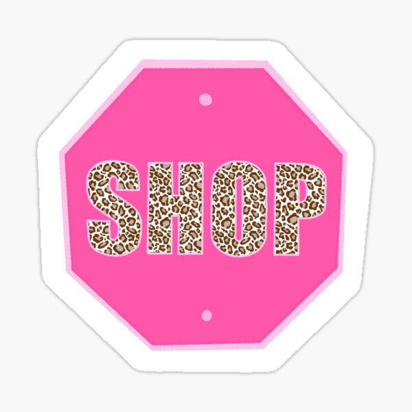 Item preview, Calcomanía SHOP estampado guepardo.1 designed and sold by kaylacerrone.
