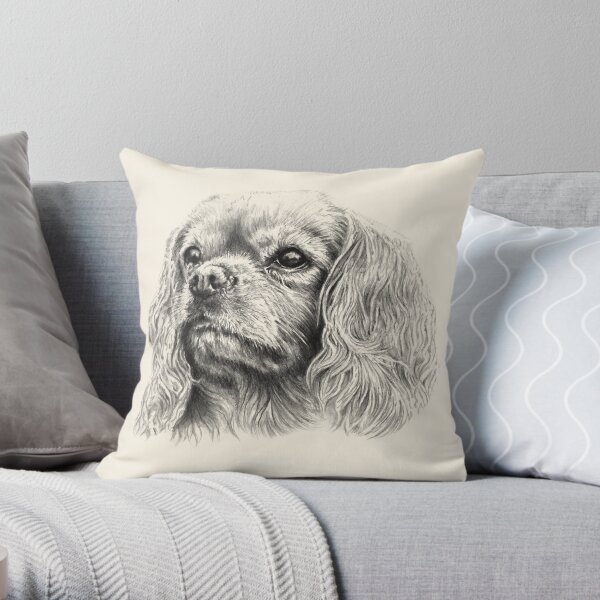 Mr Bingley the Cavalier King Charles Spaniel Throw Pillow