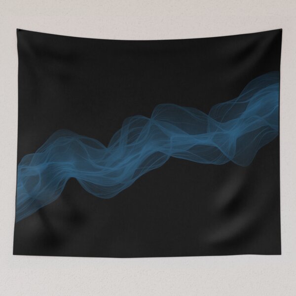 Item preview, Blue and Black Smoke Abstract Design designed and sold by azure-ataraxia.