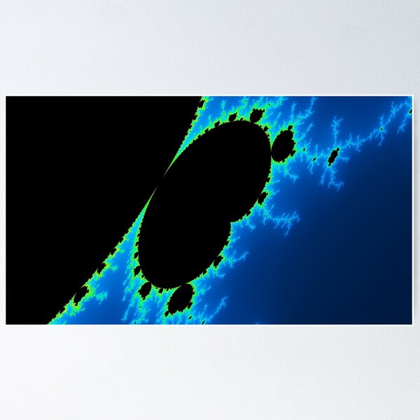 Item preview, Electric Blue Stretched Mandelbrot Set Fractal designed and sold by magnetite360.