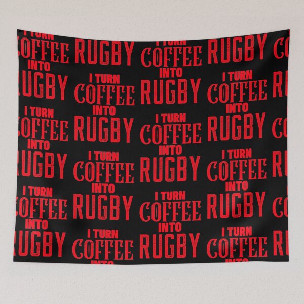Item preview, I Turn Coffee Into Rugby, Funny Coffee and Rugby Gift For Mum's, Dad's, Brother's or Sister's designed and sold by BigJackTees.