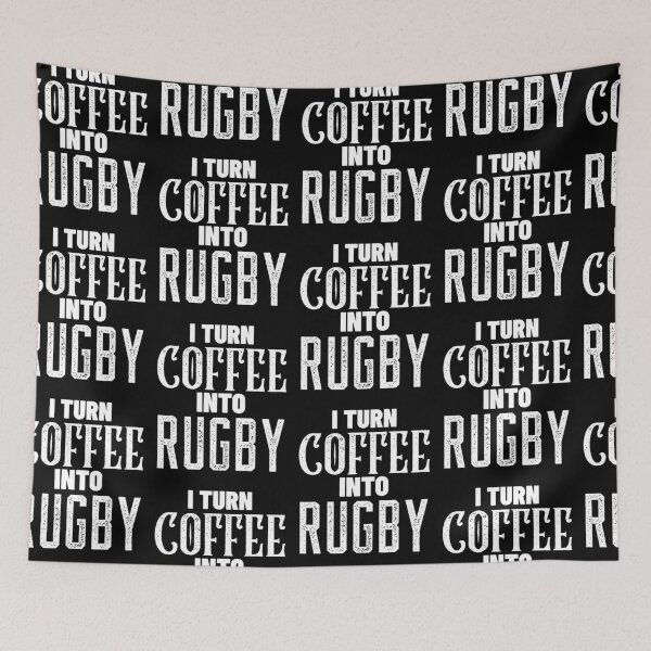Item preview, I Turn Coffee Into Rugby, Funny Coffee and Rugby Gift For Mum's, Dad's, Brother's or Sister's designed and sold by BigJackTees.