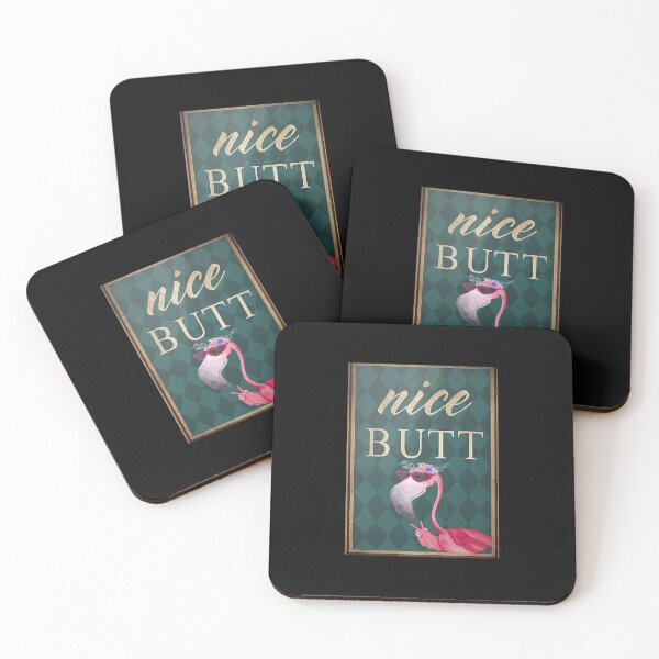 Item preview, Flamingo Nice Butt Poster designed and sold by Eglantine-1.