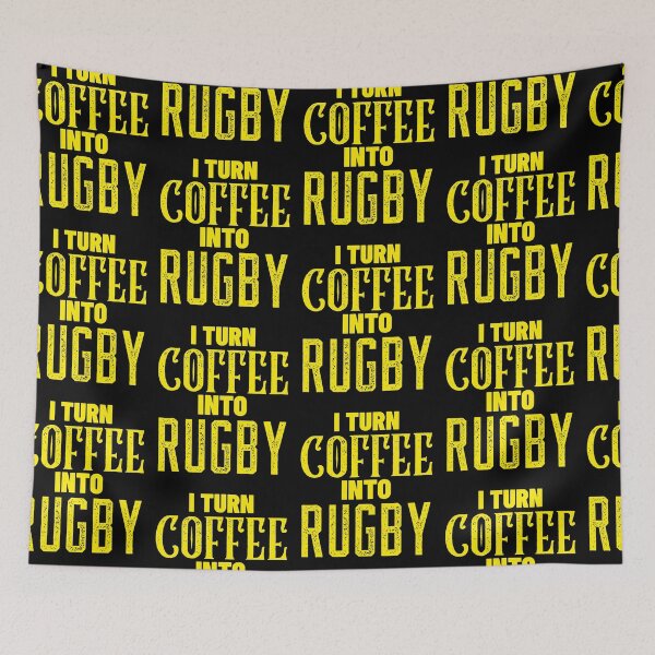 Item preview, I Turn Coffee Into Rugby, Funny Coffee and Rugby Gift For Mum's, Dad's, Brother's or Sister's designed and sold by BigJackTees.