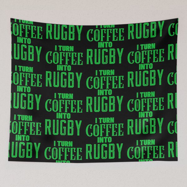 Item preview, I Turn Coffee Into Rugby, Funny Coffee and Rugby Gift For Mum's, Dad's, Brother's or Sister's designed and sold by BigJackTees.