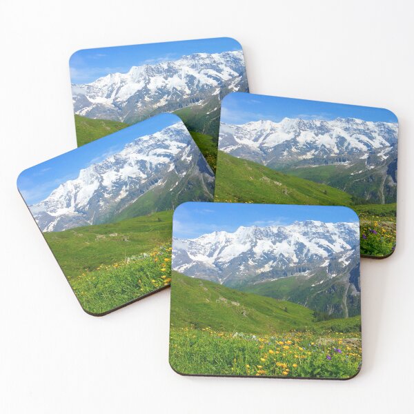 Item preview, Heavenly Swiss Alps and flowers designed and sold by ShepKosterArt.