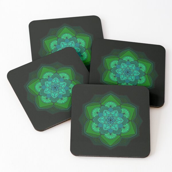 Item preview, Green Blooming Mandala designed and sold by 13thWiTCH.
