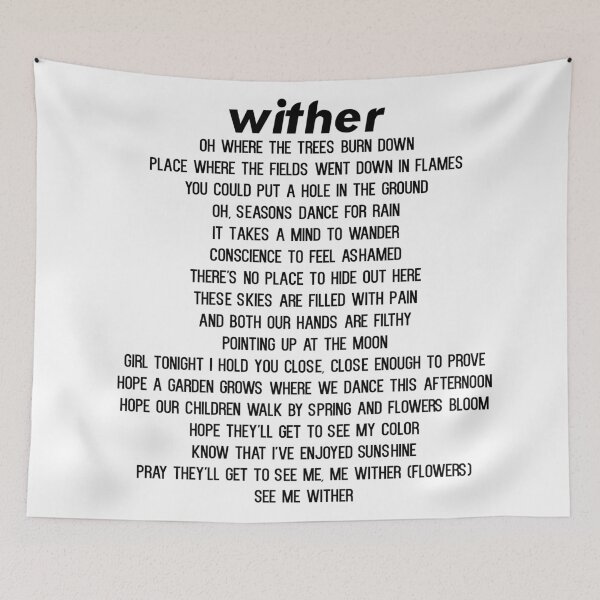 Item preview, Wither - Frank Ocean designed and sold by claywalkr.