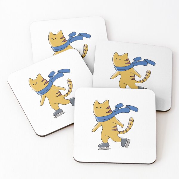 Item preview, Ice Skating Cat designed and sold by line-on-line.