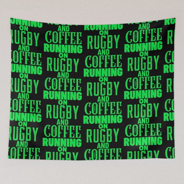Item preview, Running On Rugby And Coffee, Funny Rugby And Coffee Gift For Mum's, Dad's, Brother's, and Sister's designed and sold by BigJackTees.