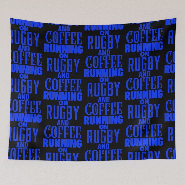 Item preview, Running On Rugby And Coffee, Funny Rugby And Coffee Gift For Mum's, Dad's, Brother's, and Sister's designed and sold by BigJackTees.