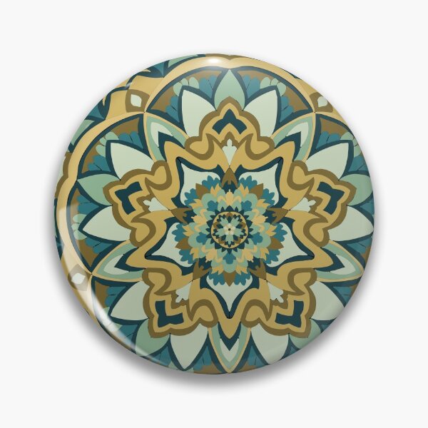 Item preview, Teal and Gold Mandela designed and sold by IdrisRose.