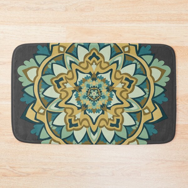 Item preview, Teal and Gold Mandela designed and sold by IdrisRose.