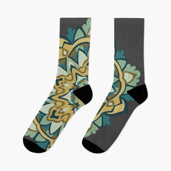 Item preview, Teal and Gold Mandela designed and sold by IdrisRose.