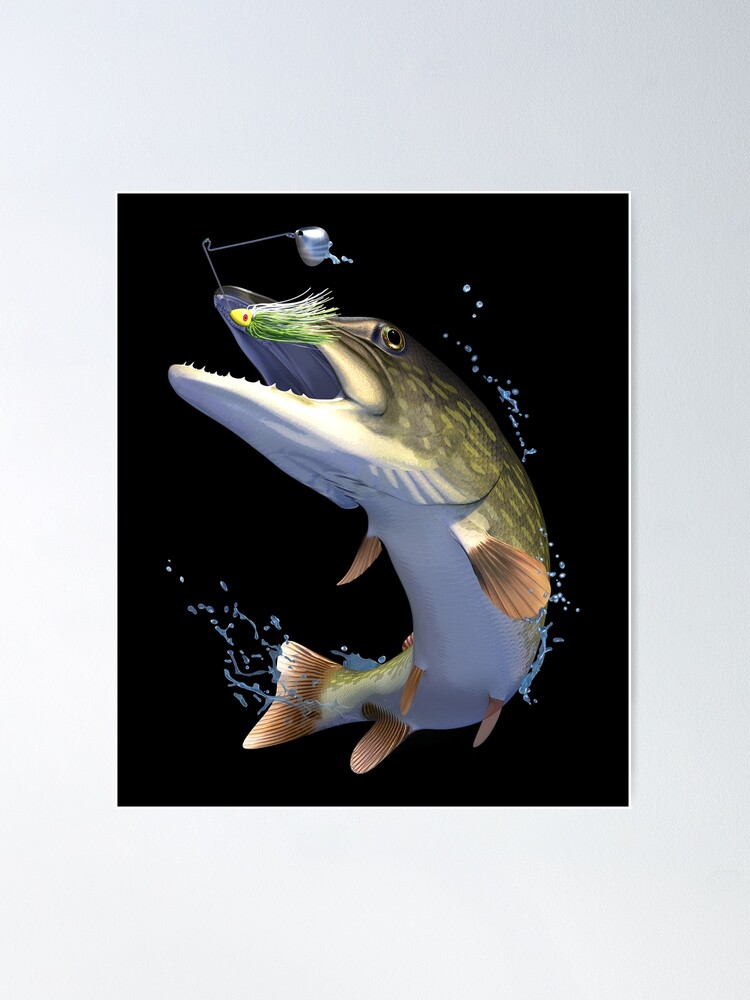 Largemouth Bass Fishing' Poster, picture, metal print, paint by Markus  Ziegler