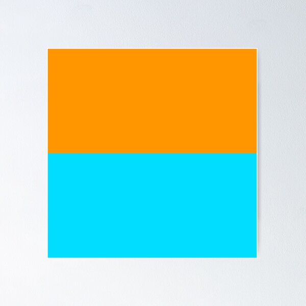 Neon Orange Blue Color Palette