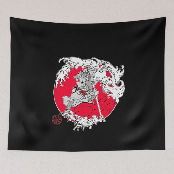Item preview, Japanese warrior monkey and waves designed and sold by Ukiyograph.