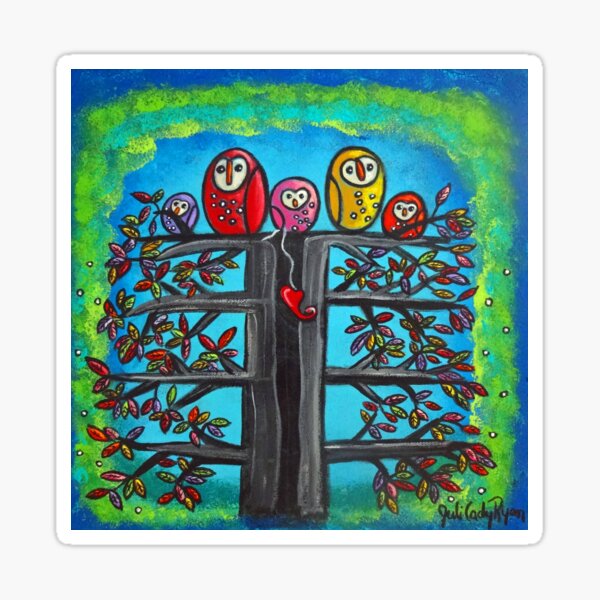 The Owl Family II Sticker
