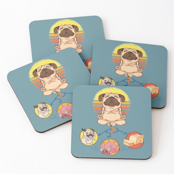 Item preview, Funny Yoga Pug, Dog Pig Loaf of Bread, Artificial Intelligence malfunction, AI image recognition cartoon meme  designed and sold by Ransyn Art.