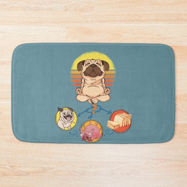 Item preview, Funny Yoga Pug, Dog Pig Loaf of Bread, Artificial Intelligence malfunction, AI image recognition cartoon meme  designed and sold by Ransyn Art.