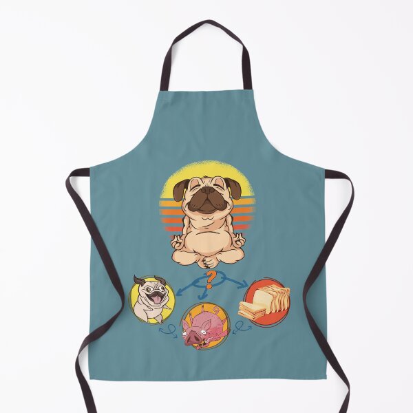 Item preview, Funny Yoga Pug, Dog Pig Loaf of Bread, Artificial Intelligence malfunction, AI image recognition cartoon meme designed and sold by Ransyn Art.
