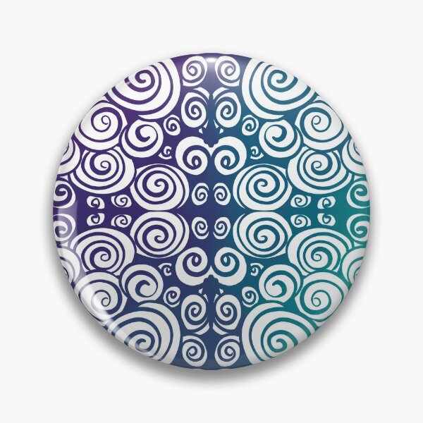 Item preview, Peacock Blue Ombré Doodle Spirals designed and sold by ArtishbyLisa.