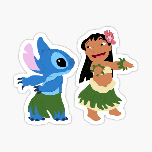 Stitch y Yoda leyendo Sticker Pegatinas lindas Pegatinas disney