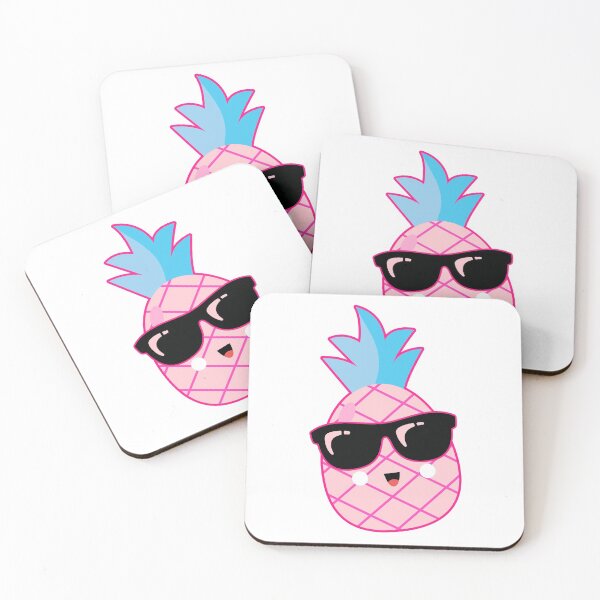 Item preview, Kawaii Cute Pink Pineapple with Sunglasses, Japanese Style designed and sold by RobomShop.