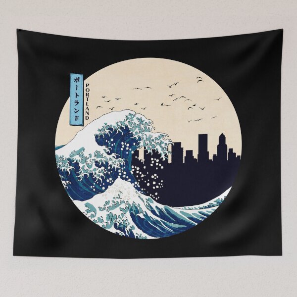 Item preview, Portland Kanagawa Wave Retro designed and sold by DFerraz.