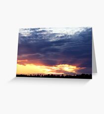 June Sunset Over Cedarville Bay Greeting Card