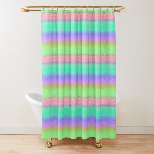 Rainbow Animal Print Design Shower Curtain
