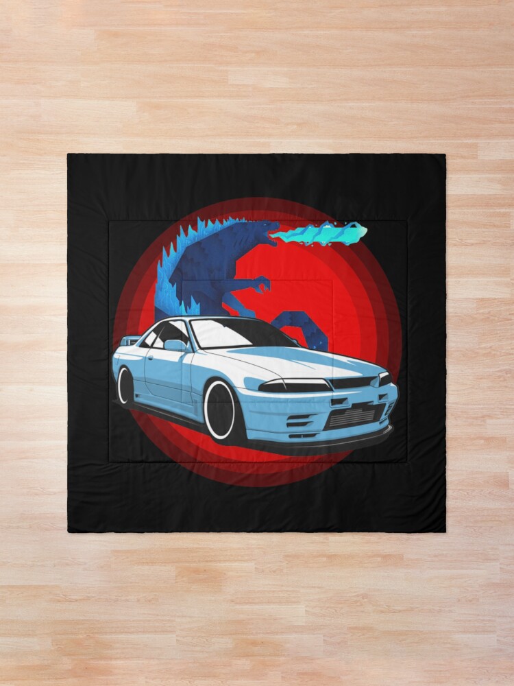 Alternate view of R32 blue Godzilla Comforter
