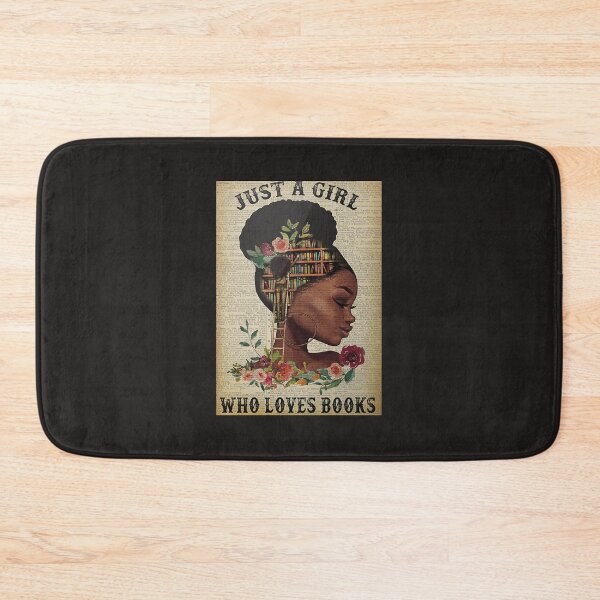 Item preview, Black Girl Just A Girl Who Loves Books Flowers Poster designed and sold by KatharinaSHoch.