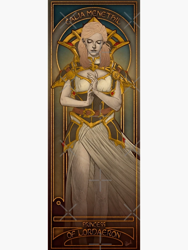 Fanart: Calia Menethil in Art Nouveau style Photographic Print by  AlexaelArtworks