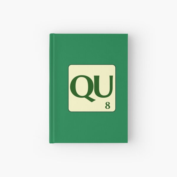 Ficha de Scrabble QU de 8 puntos Cuaderno de tapa dura