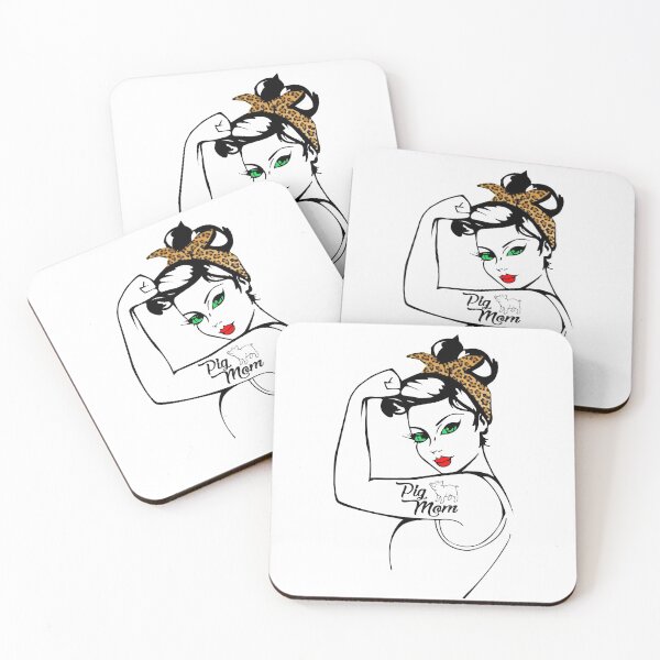 Item preview, Pig mom - Cute girl with leopard bandana designed and sold by Titmit.