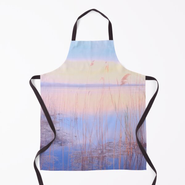 Item preview, Pink and blue sunset sea view with reeds designed and sold by Yulia Sh.