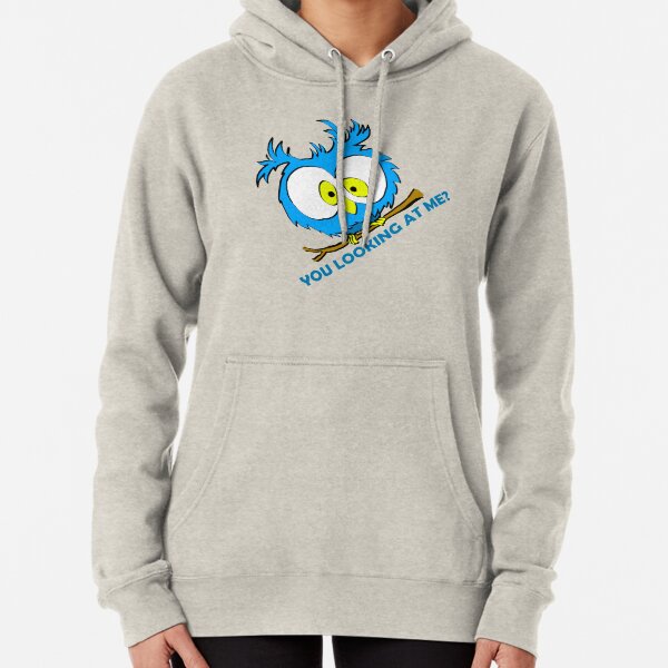 You looking at me? (Blue) Pullover Hoodie