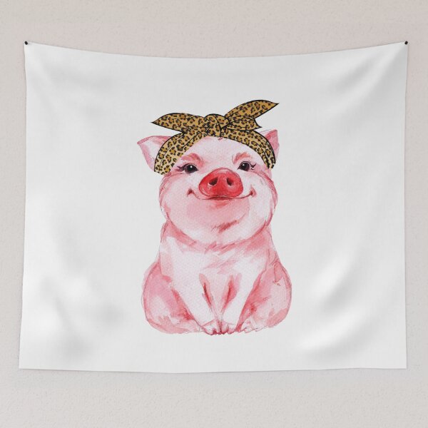 Item preview, Cute pig with bandana leopard awesome gift for women and girls designed and sold by Titmit.