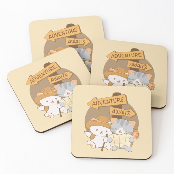 Item preview, Adventure Awaits Kawaii Cats Hiking designed and sold by Irene Koh.