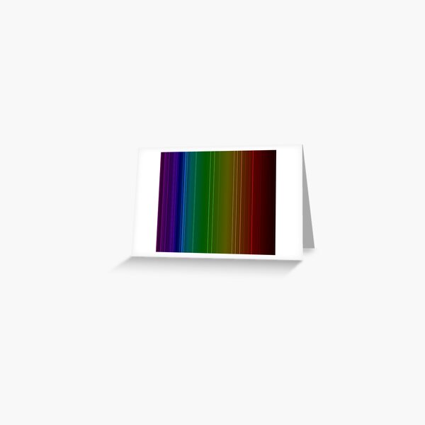 Emission spectrum of oxygen. When an electrical discharge is passed through a substance, its atoms and molecules absorb energy, which is reemitted as EM radiation Greeting Card