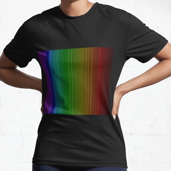 Emission spectrum of oxygen. When an electrical discharge is passed through a substance, its atoms and molecules absorb energy, which is reemitted as EM radiation Active T-Shirt