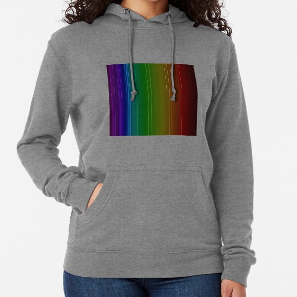 Emission spectrum of oxygen. When an electrical discharge is passed through a substance, its atoms and molecules absorb energy, which is reemitted as EM radiation Lightweight Hoodie