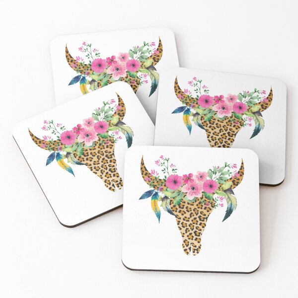 Item preview, Cute BOHO Cow leopard for Women - BOHO Cow Bull Skull Leopard Gift For Cattle Lover designed and sold by Titmit.