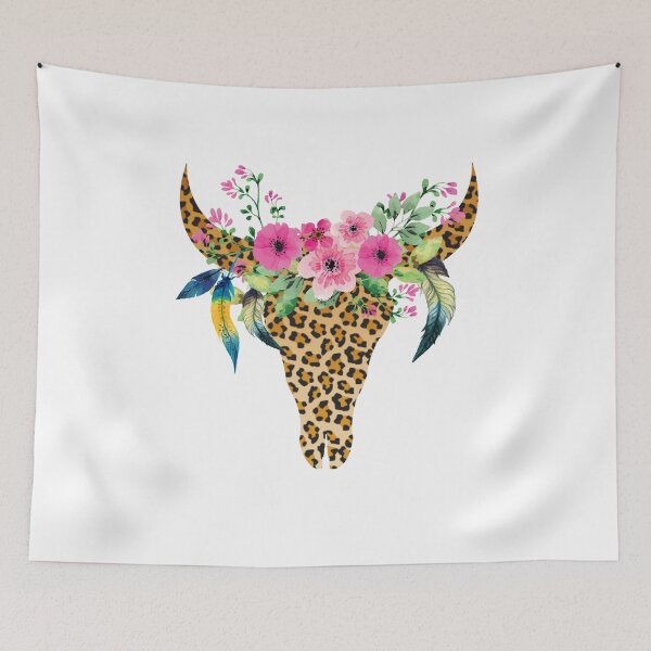 Item preview, Cute BOHO Cow leopard for Women - BOHO Cow Bull Skull Leopard Gift For Cattle Lover designed and sold by Titmit.