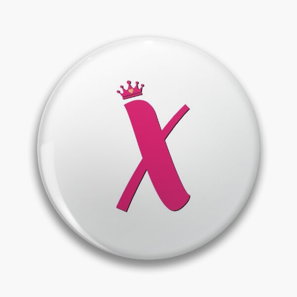 Aperçu de l'œuvre LETTRE "X" ROSE CHAUD | REINE / PRINCESSE | ALPHABET / COURONNE / ROYALTÉ créée et vendue par The413Designs.