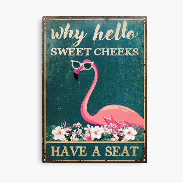 Aperçu de l'œuvre Pourquoi Hello Sweet Cheeks a un siège - Flamingo avec des lunettes de soleil créée et vendue par Susanspy007.