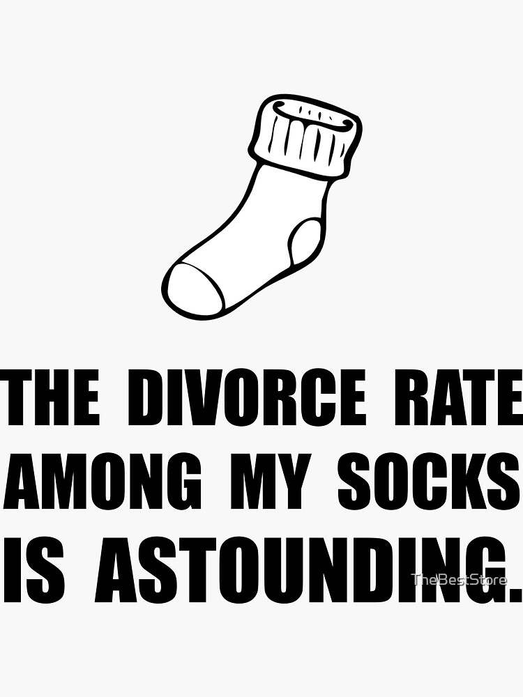 "Sock Divorce" Sticker by TheBestStore Redbubble